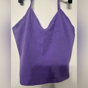 Purple Women's V-Neck Top